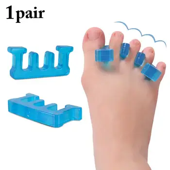 Kapmore 2 adet Nail Art Toes Ayırıcılar 3 Delik Elastik Ayak Spacer Toe Düzleştirici Toe Düzeltici Güzellik Manikür Pedikür Araçları