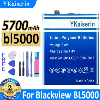YKaiserin Bl5000 (Lİ566376HTT-B) 5700mAh Pil Blackview BL5000 6.36 İnç Yüksek Kapasiteli Batterij