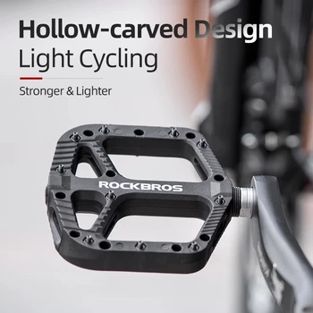 ROCKBROS Ultralight MTB Bisiklet Pedalı bisiklet pedalları Yol Bisiklet Pedalları Düz Platform Sürme Pedalı Bisiklet Parçaları Aksesuarları