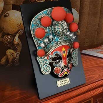 Çin FengChuan opera maskesi beş yol zenginlik tanrısı otel dekorasyon opera kültürel hediyeler süslemeleri