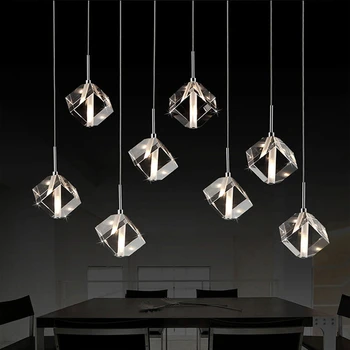 Modern LED Kristal Kolye Lamba İskandinav 7CM Asılı ışıklar Ev Yatak Odası Mutfak Oturma Odası Restoran Loft Armatür Armatür