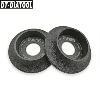 DT-DIATOOL 2 adet Demi-bullnose Kenar profil tekerleği elmas taşlama tekerleği Disk Mermer Granit Kuvars Dia 75mm / 3 inç