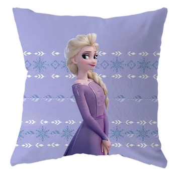 Disney Elsa Prenses Yastık Kılıfı minder örtüsü Çocuk Kız Çift Yastık Örtüsü Dekoratif Yastıklar Durumda 40x40cm