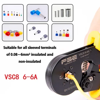 Mını tip Kendinden Ayarlanabilir Sıkma Pense Kablo Sıkma araçları VSC8 6-6A İçin AWG26-10 0.08-6mm2 kablo terminalleri