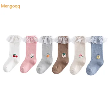 Bahar Sonbahar Yeni Kız Dantel Karikatür Çorap Çocuklar Bebek Prenses Aksesuarları Çocuk Penye Pamuk Çorap 0-5Y