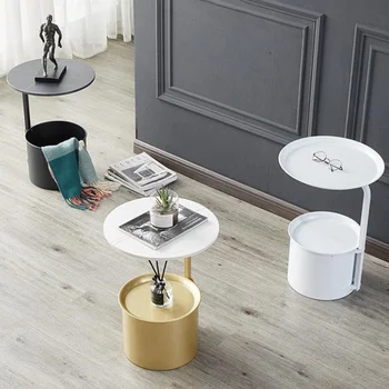 Iskandinav Altın Sehpa Oturma Odası Küçük Yardımcı Sehpa Lüks banyo kabini Masa Ronde Ev Dekorasyon