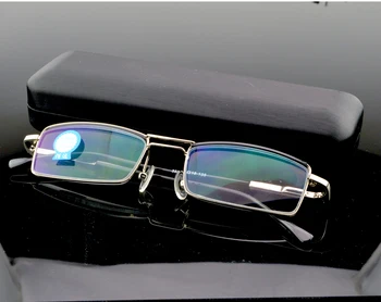 Lüks mavi ışık engelleme ış tarzı okuma gözlüğü ıle yüksek kalite PU kılıf CLARAVİDA amerika marka beyler + 0.75~ + 4.0
