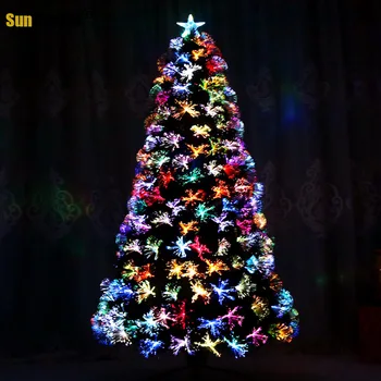 1.2 M-3 M renkli Fiber noel ağacı dekoratif süsler ışık lüks noel ağaçları mağaza Festivel süslemeleri hediyeler Navidad
