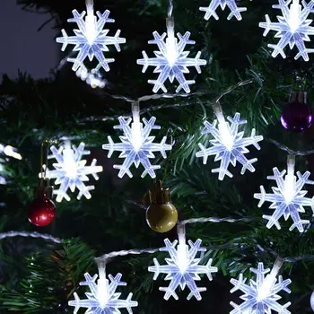 Tatil Aydınlatma Parlak Kar Noel Çelenk Yeni Yıl Festoon led ışık 10 / 20M Fiş İşletilen