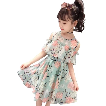 2021 Yeni Kız Elbise Dantel Çocuk Vestidos Yaz Çiçek Parti Genç Bebek Giyim İçin 4 6 8 12 14 yıl