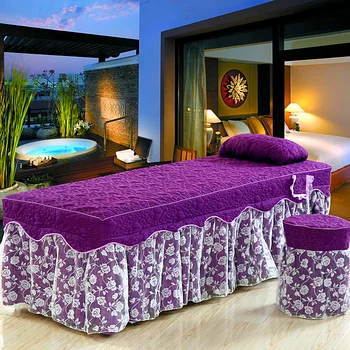 Yüksek Kaliteli Güzellik Salonu Yatak Örtüsü Dantel Güzellik Yatak Örtüsü Delikli vücut masajı yatak çarşafı kumaş yatak örtüsü