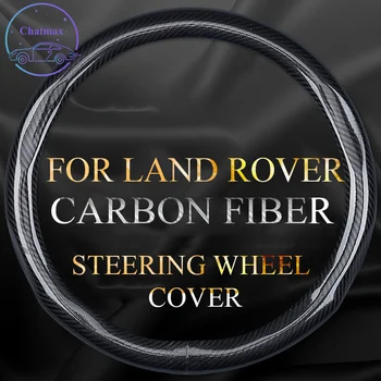 Karbon Fiber direksiyon kılıfı Land Rover Range Rover Discovery İçin Evrensel 38cm 15 İnç kaymaz Dokunmatik Rahat