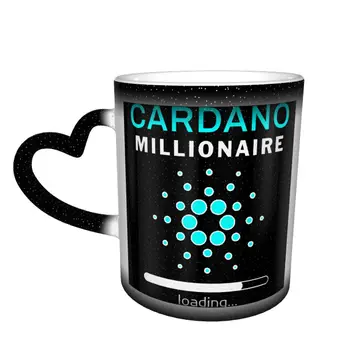 Cardano milyoner renk değiştiren kupa gökyüzünde Vintage seramik ısıya duyarlı fincan komik yenilik 
Cardano Kripto Süt bardakları